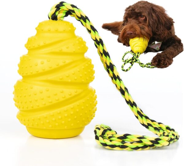 Ultimate Dog Chew Toy, Tough Durable and Interactive Dental Care Toy for Medium/Large Dogs, Indestructible and Safe for Aggressive Chewers, Yellow, UK