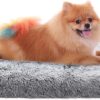 VERTUPET Dog Bed for Small Dogs Memory Foam Pillow Fluffy Plush Dog Mattress with Removable Washable Cover Orthopedic Anti Anxiety Grey Cat Sofa Bed Mat Cushion for Crate with Anti-Slip Bottom