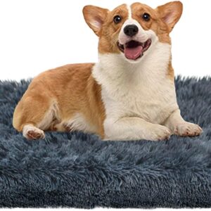 VERTUPET Dog Beds for Small Dogs Memory Foam Pillow Fluffy Plush Dog Mattress with Removable Washable Cover Puppy Orthopedic Anti Anxiety Cat Sofa Bed Mat Cushion for Crate with Anti-Slip Bottom