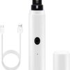 Vereen Electric Dog Nail Clippers for Dog Nail Grinders Rechargeable USB Charging LED Light Pet Quiet Cat Paws Nail,White