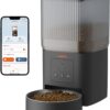 WOPET Automatic Cat Feeder 4L WiFi Cat Food Dispenser with APP Control for Slow Feeding,10S Voice Record,1-6 Meals Per Day for Cats and Dogs (Black)