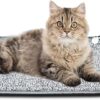 WOWOHA Pet Heating Pad for Cats Electric Heated Bed Mat for Kitty Waterproof Cat Warming Pad Outdoor Pet Heated Pad (Letter)
