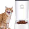 WYFCR Automatic Cat Feeder, 3.8L Cat Feeder Pet Food Dispenser for Pets, with Clog-Free Design, Occupies an Area of 0.045 square meters，Smaller than A4 Paper, Removable Design, Easy to Clean, White