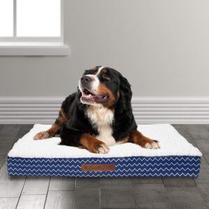 Wags N' Whiskers Cadbury Chevron Large Orthopedic Pet Bed