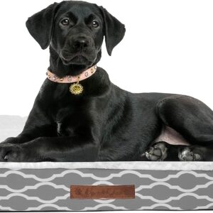 Wags N' Whiskers Cadbury Chevron Orthopedic Large Pet Bed