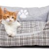 Wags N' Whiskers Harlee Orthopedic Large Square Pet Bed in Grey