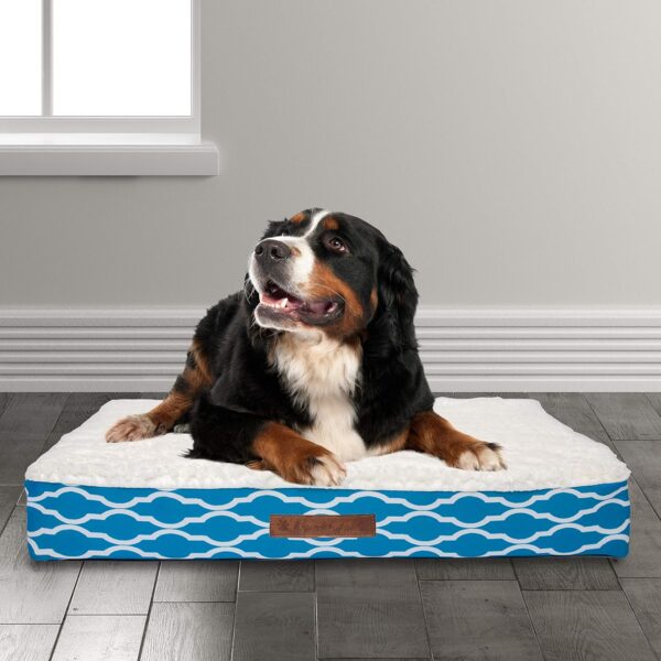 Wags N' Whiskers Trieste Narrow Trellis Large Orthopedic Pet Bed