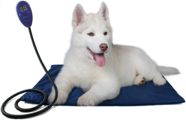 XianghuangTechnology Pet Heating Pad for Cats Dogs,Waterproof Electric Heating Mat Indoor,Auto Constant Temperature,Pets Heated Bed with Chew Resistant Steel Cord (19.7" x 19.7")