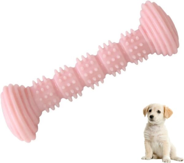 YUEXINYAN Puppy Teething Dental Chew Toy Dumbbell Bone Shape Puppy Teething Toy Durable Interactive Dog Toy for Small Medium and Large Dogs