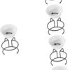 Yardwe 5 Sets Cat Bowl Neck Bowls Elevated Cat Bowl Raised Cat Bowl Ceramic Cat Supply Cat Bowls for Food and Water Lovely Pet Bowl Lovely Cat Bowl Dog Supplies Iron White