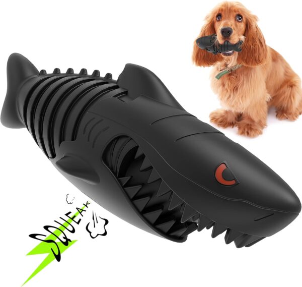 ZIKKTA Dog Toys, Squeaky Dog Chews. Natural Rubber Toothbrush. Pet Dental Care & Plaque Removal for Small to Large Dogs