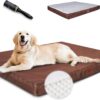 Zvonema Dog Bed Washable, Reversible Dog Crate Mattress with Removable Cover for Large Middle Small Dogs, Orthopedic Pet Beds for Crate, Send 1 Sticky Lint Roller, 90L x 67W cm