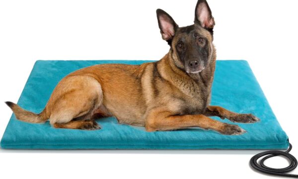 stohot Outdoor Pet Heating Pad for Dogs & Cats, Warming Mat with Thermostat, [Overheat Protection & IP68 Waterproof] Heated Bed Blanket for Outside Animals Puppy Feral barn Cats (L(35"x24"))