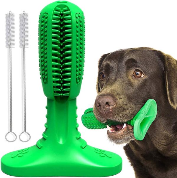 新品 Dog Toothbrush Stick - Dog Teeth Cleaning Massager, Dog Dental Care Chew Stick - Dogs Like Milk Sweet Flavor, Natural and Durable Rubber (L)