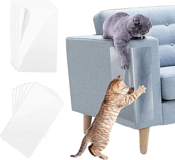 12 PCS Anti-Scratch Furniture Protectors Cat Scratch Couch Protector Pet Sofa Guard for Protecting Upholstered Transparent