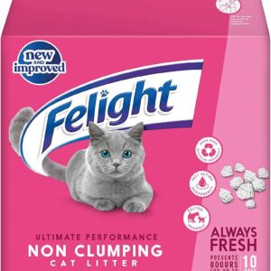 Felight Non-Clumping Cat Litter (20L Bag) - Antibacterial Silverfresh Technology, Prevents Odours for up to 10 Days, Made in the UK