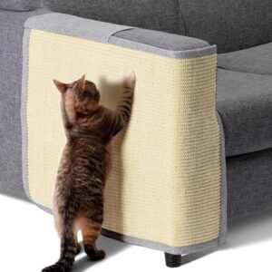 Navaris Cat Scratch Mat Sofa Shield - Natural Sisal Furniture Protector Scratching Pad for Cats - Scratch Carpet for Couch, Sofa, Chair - Right