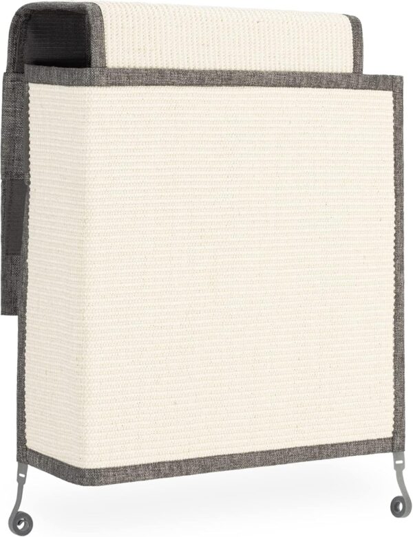 Navaris Cat Scratch Mat Sofa Shield - Linen and Sisal Furniture Protector Scratching Pad for Cats - Scratch Carpet for Couch, Sofa, Chair - Left