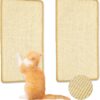 2 Pieces Cat Scratching Board, Cat Scratcher with Adhesive Buckle, Natural Sisal Hempcardboard Cat Scratchers, Cat Grinding Its Claws Cat Scratch Mat, Suitable For Sofas, Carpets, and Walls, 63×33CM