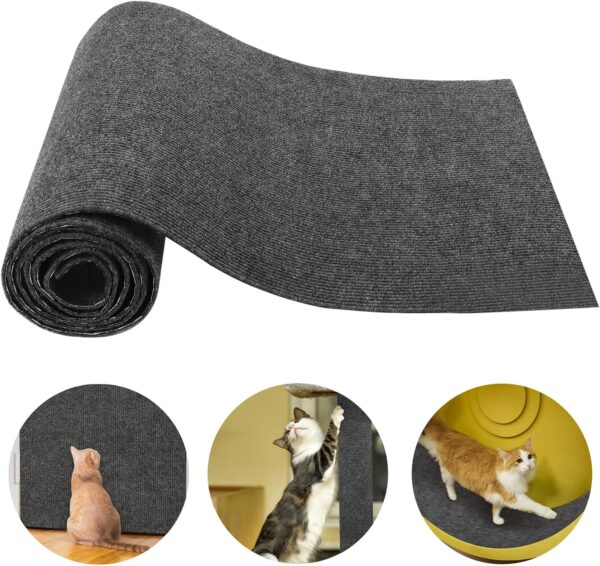 40x200cm Cat Scratching Mat, Self-Adhesive Scratch Pad Cat Furniture Protectors Sofa Cat Scratch Protector, Reusable Furniture Scratch Guard, Protecting Furniture from Cat Scratching