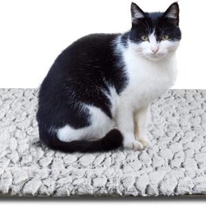 Akewell Cat Create Heated mat Bed Self-Heating Cat and Dog Pad, Warm Pet Pad, Thick and Soft, Double-Sided Available (Small, Stone)