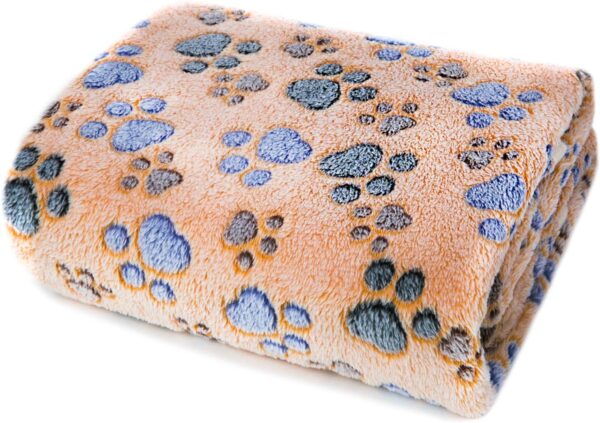 Allisandro® Extra Softness Fluffy Lightweight Dog Blanket, Microplush FleeceThrow for Pet Cat Kitten and Puppy, Brown 60 x 80cm