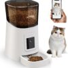 Automatic Cat Feeder, MYPIN 2.4G WiFi 6L Cat Food Dispenser, Cat Feeder Automatic with Timer, 1080P HD Video with Night Vision, 10s Voice Recording, Up to 20 Portions 12 Meals Per Day for Cats