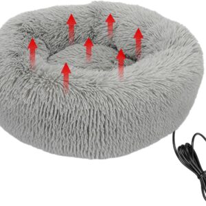 Bexdug Heated Dog Bed, Soft and Comfortable Pet Heating Pads for Cats, USB Charging and Easy to Clean Heated Pet Bed for Small-Sized Pets