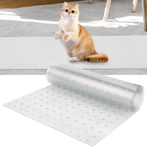 Carpet Protector for Pets, 3.67ft Cat Carpet Runner Pad with Spikes Cat Scratch Guard Cat Scratch Protector Mat Pet Carpet Protector for Keeping Your House Clean, DIY Cut