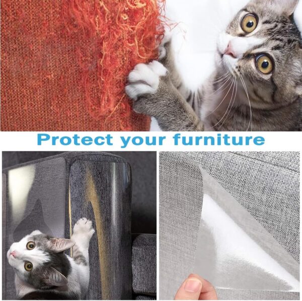 Cat Anti Scratch, Anti Scratch Cat Furniture Protectors, Self-Adhesive Cat Furniture Protector, Protecting Furniture from Cat Scratching (6PCS)