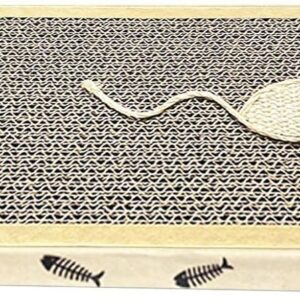 Cat Scratch Pad | Cat Floor Scratching Pad | Flat Shape Design Double-Sided Cat Scratching Pad with Scratch Textures, Interactive Cat Toys