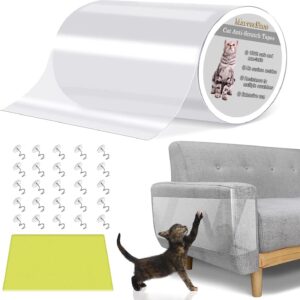 Cat Scratch Protectors for Furniture, Sofa Protectors from Pets, Cat Anti Scratch Furniture Protector, Self-Adhesive Cat Furniture Protector with 25 Pins for Couch, Carpet, Doors