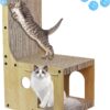 Cat Scratcher Board Cardboard House - Cat Scratchers Cat Nest Vertical L Shaped Multifunctional Cats Scratch with Catnip and 4 Balls Scratching Standing Scratching Pad for Kitty Kitten