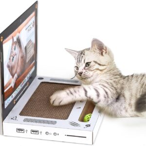 Cat Scratching Board Cardboard Cat Scratchers Creative Cat Scratching Board in the Shape of a Laptop, Durable and Does not Shed Crumbs