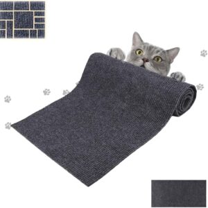 Cat Scratching Mat, Anti Scratch Furniture Protector, Self-Adhesive DIY Climbing Cat Scratch Mat, Couch, Corners, Wall, Floor (30x100cm, Dark Grey)