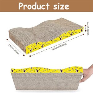 Cat Scratching Mat, Cat Scratching Mats, For Indoor Cats Grinding Claws, Reversible Corrugated Cat Scratching Pads, Durable Non-Slip Cat Scratching Post (Wavy)