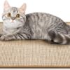 Cat Scratching Mat, Natural Sisal Mat, Sisal Pad for Cat Grinding Claws, Protect Carpets, Sofa and Furniture (M,60x40cm, Khaki)