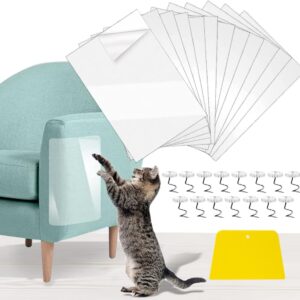 Cat scratch Protectors for Furniture, 12 PCS Cat Anti Scratch, 45x30cm Cat Scratch Sofa, Cat Scratching Pads, Self-Adhesive Cat Anti Scratch Tape, Protecting Furniture from Cat Scratching