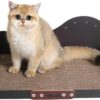 ComSaf Cat Scratcher, Sofa Shaped Cat Scratching Board, 2 in 1 Cardboard Scratch Pad, Cat Scratching Lounge Bed for Indoor Kitten, Durable Board for Furniture Protection, Cat Kitty Training Toy