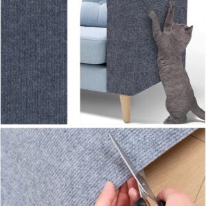 DIY Climbing Cat Scratcher, Cat Scratching Mat, Furniture Protector from Cats, Anti Scratch Furniture Protector, Furniture Scratch Guard for Sofa, Couch, Corners, Wall, Floor (Dark Gray, 30x100CM)