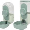 Hanging Automatic Food Water Dispenser Safe Cage Cat Food Water Dispenser with Bowl for Pet It Is Easy To Add Water And Food Directly Outside The Cage