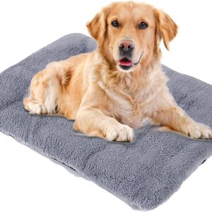 Hi Sprout Self Warming Pet Pad, Super Soft and Self Heated Pet Kennel Pad for Extra Large Cats or Dogs, Anti-Slip Thermal Pet Crate Bed Mat for Sleeping(Gray, XL)