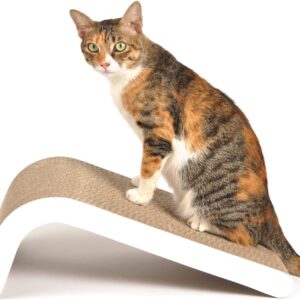 LIKEA Cat Scratcher, Incline Scratching Pad Post with Catnip【Superior Cardboard & Construction, Multiple Scratching Angles to Match Your Cat's Preference