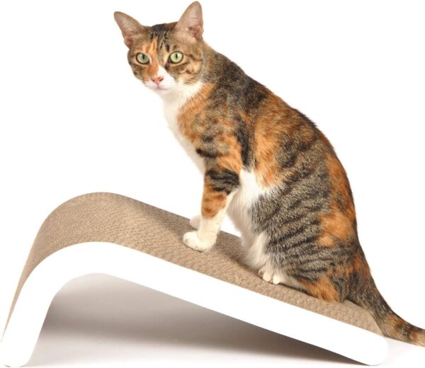 LIKEA Cat Scratcher, Incline Scratching Pad Post with Catnip【Superior Cardboard & Construction, Multiple Scratching Angles to Match Your Cat's Preference