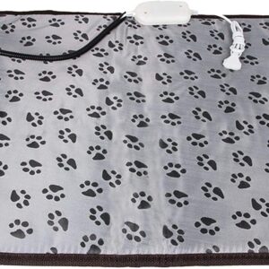 LILOVE Pet Heating Pad, Upgraded Dog Electric Heating Pad, 50x70cm Large Waterproof Adjustable Warming Mat for Cats, Pet Heat Blanket with Chew Resistant Steel Cord.