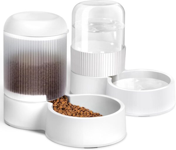 MDEHOPET Gravity Cat Feeder with 2.8L Capacity, BPA Free, Food Grade Plastic, Automatic, Eco-Friendly