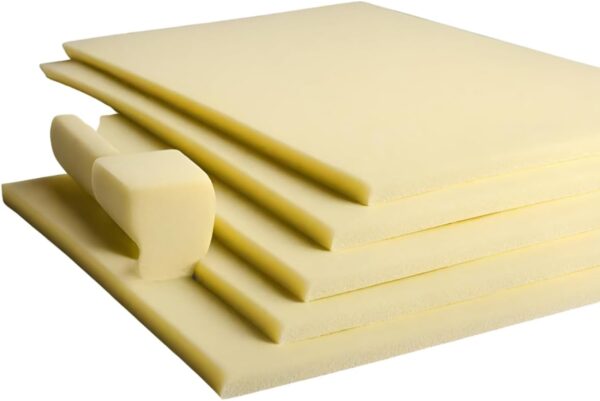 MUSA Memory Foam Premium Quality Replacement Foam Cut to Any Size High Density Cushions Seat Pads for Seating, Stool Chair Firm Foam (20" X 80", Memory Foam Thickness 3")