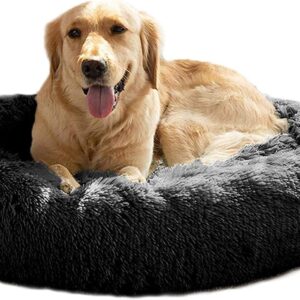 Mirkoo Dog Bed Comfortable Donut Cuddler Round Dog Bed Ultra Soft Washable Dog and Cat Cushion Bed (24''/32''/36''/44'')