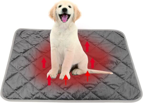 NICEYEA Pet Self Warming Pad Self Heating Dog Mat Winter Extra Warm Thermal Throw Blanket Cat Warming Bed Mat with Soft Non-Slip Bottom