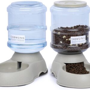 Nourse Chowsing 1 Gal Automatic cat Feeder Set Large Capacity Dog Feeder Pet Feeder Automatic